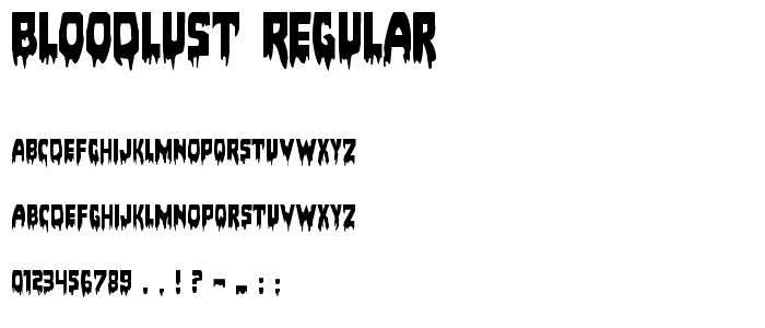 Bloodlust Regular font